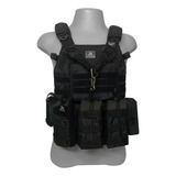 Colete Modular Plate Carrier Rio Militar 8 Peças Bandoleira