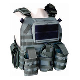 Colete Plate Carrier 9 Peças Modulares Bandoleira Tática