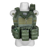 Colete Plate Carrier Modular 8 Peças Airsoft Paintball