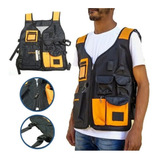 Colete Porta Ferramenta Com 7 Bolsos Ventilado Multiuso Lona