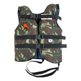 Colete Salva Vida 80 90 100 110 120 130 140 150kg Camuflado