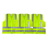Colete Segurança Refletivo Epi Fluorescente Kit 3 Un Oferta