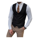Colete Social Masculino Slim Frente E Costas Mesmo Tecido