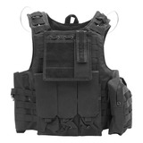 Colete Tático Airsoft Nautika Octos Poliéster Preto