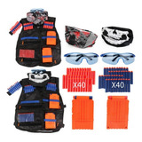  Colete Tático Infantil 2 Peças Para A Série Nerf N strike