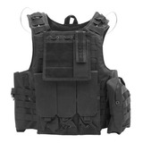 Colete Tático Militar Modular Airsoft Octos Nautika Preto