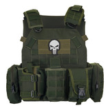 Colete Tático Plate Carrier Shooter Airsoft Verde Oliva