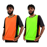 Coletes Kit Futebol Colete Jogo Com Face Dupla Treino 10 Pçs