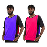 Coletes Kit Futebol Colete Jogo Com Face Dupla Treino 5 Pçs