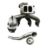 Coletor Turbo Atrás Do Farol Válvula Wastgate E Saída 2 5p