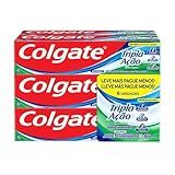 Colgate Creme Dental Tripla Ação Menta 90G Pacote Com 6 Unidades