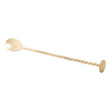 Colher Bailarina De Aço Inox Tress Dourado 26cm Lyor