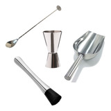 Colher Bailarina dosador Duplo macerador pá Gelo Inox Drinks