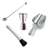 Colher Bailarina dosador Duplo macerador pá Gelo Inox Drinks