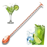 Colher Bailarina Misturador De Drink Mexedor Inox Rosé Gold