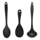 Colher Concha De Silicone Não Risca Panela Resistente 3 Pçs