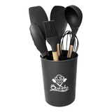 Colher Concha Escumadeira Espátula Conjunto Cozinha 7 Peças