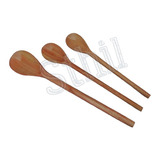 Colher De Pau Madeira Com 3 Unidades Tamanho 32cm 37cm 45cm