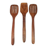 Colher De Pau Madeira Tamanho 33 Cm 3 Unidades 