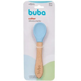 Colher De Silicone E Bambu Bebe Infantil Cores Buba