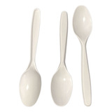Colher Descartável Branco Biodegradável Extra Forte C 100