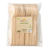 Colher Descartável Madeira Natural 16 Cm 50 Un Festa Evento