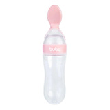 Colher Dosadora Papinha Mamadeira Silicone Bebê Buba Rosa