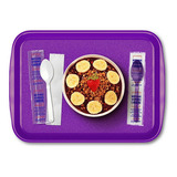 Colher Forte Açaí Embalada C Guardanapo Roxa Cx C 200