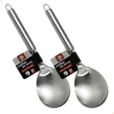 Colher Multiuso Servir Pegar Arroz 32 Cm Aço Inox 2 Peças