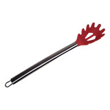Colher Pegador De Macarrão Massas Saladas Silicone Inox 31cm