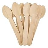 Colheres De Madeira Descartáveis 16cm 100 Unidades Material Biodegradável Festas Chá De Cozinha Chá De Bebê Revelação Comércios Delivery