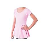 Collant De Balé Meia Manga Com Saia Body Ballet Infantil Rosa 4 