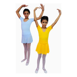 Collant E Saia Cós Roupa Ballet Infantil Cores Body Moda