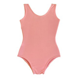 Collant Regata Ballet Infantil Em Helanca Body Balé Rosa