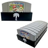 Collector Craft Preto Suporte De Cartucho Compatível Com N64 Bandeja De Jogos N64 Comporta 10 Jogos Organização Coleção De Videogame Retrô Funciona Com Cartuchos Nintendo 64 NTSC E PAL