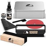 Collector Protector Kit De Limpeza De Discos De Vinil - Limpador De Vinil Para Discos- Inclui Escova De Limpeza De Discos De Veludo Macio E Fibra De Carbono- Solução De Limpeza De Discos- Pano De