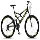 Colli Bike- Bicicleta GPS 148- Dupla Suspensão E Freios V-Brake- Aro 26 Aero- 36 Raias- Amortecedor Central- 21 Marchas