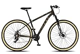 Colli Bike Bicicleta Allure Kit Shimano 21 Marchas Quadro 17 Aro 29 Freio A Disco Dianteiro E Traseiro Preto E Marrom Metálico