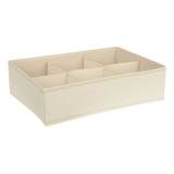 Colmeia Organizadora De Linho Off White 6 Divisórias