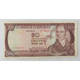 Colombia Cédula 50 Pesos Oro 1986
