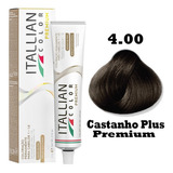 Coloração Itallian Color 60g Profissional Cores Diversas Tom 4 00 Castanho Plus Premium