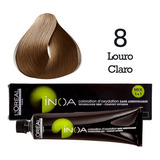 Coloração L oréal Professionnel Inoa Coloração Inoa 8 Louro Claro L oréal Tom 8 Louro Claro Para Cabelo