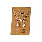 COLORFUL BLING Colar Magnético Coração Amor Amizade Dinossauro Cogumelo Pingente Combinando Colar Para Casais Melhores Amigos Amizade Mindinho Promessa Longa Distância Jóias Metal Liga Metálica