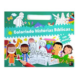 Colorindo Histórias Bíblicas Livro Infantil Adesivos