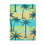 ColourLife Capa Para Passaporte De Couro Vivid Palms Tree Para Passaporte