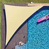 ColourTree Toldo De Sol Bege 3 5 M X 2 5 M X 3 5 M Toldo Direito Triângulo Tela De Tecido TAPRT10 Permeável à água E Resistente A UV Resistente Pátio De Garagem Ao Ar Livre Personalizamos O Tamanho 