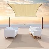 ColourTree Toldo Retangular Bege De 8 X 14 Para Proteção Solar Bloqueio Uv E Permeável À Água Toldo Resistente Para Pátio Jardim Quintal Quintal E Área Externa Fazemos Tamanho Personalizado 