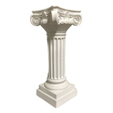 Coluna Grega Branca Capitel Coríntio Grécia 60 Cm Luxo
