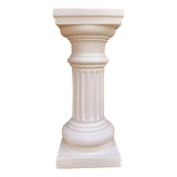 Coluna Grega Branca Grécia Trabalhada 60 Cm Decoração Luxo