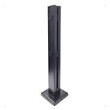 Coluna Torre Inox 40cm Preto Fosco Guarda Corpo 2 Furos